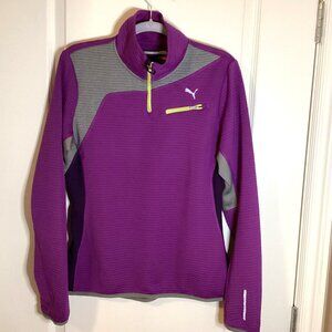 Puma Sport Lifestyle Women's Long Sleeve Layering Top Quarter Zip Size M Jogging
